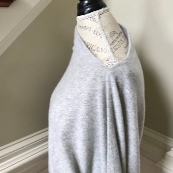 Lafayette 148 New York Cashmere Drape Sweater Womens Medium Large Gray Pullover - Picture 8 of 10